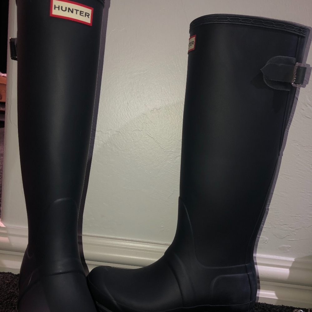 Navy Hunter Rain Boots